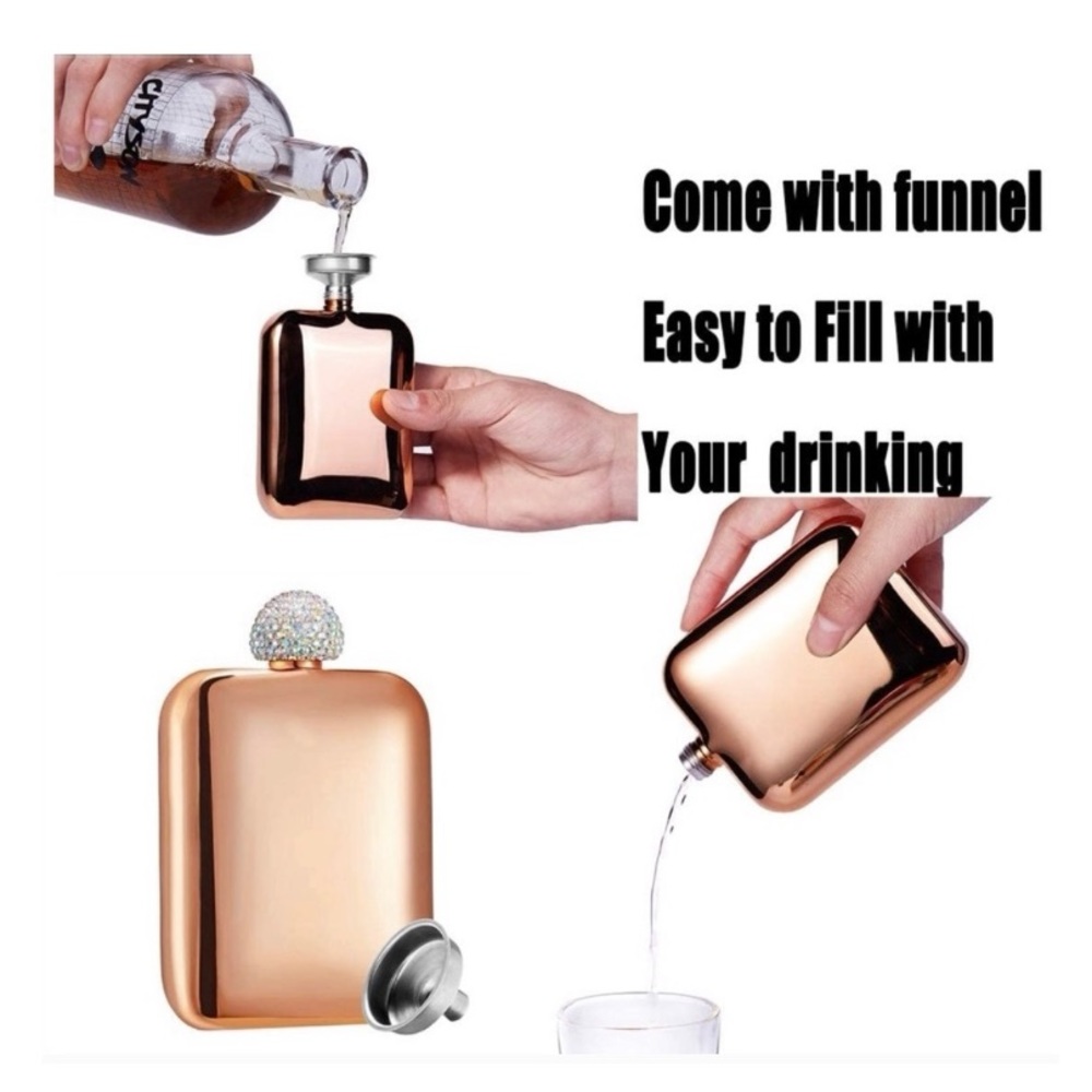 Rose Gold Hillside Flask